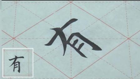 田雪松毛笔楷书心经视频